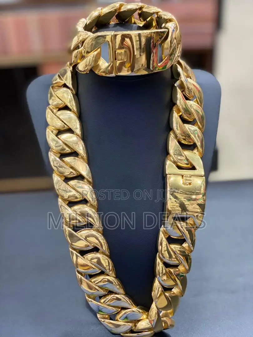2 Pieces Set Luxury Men’S Neckpiece N Bracelet