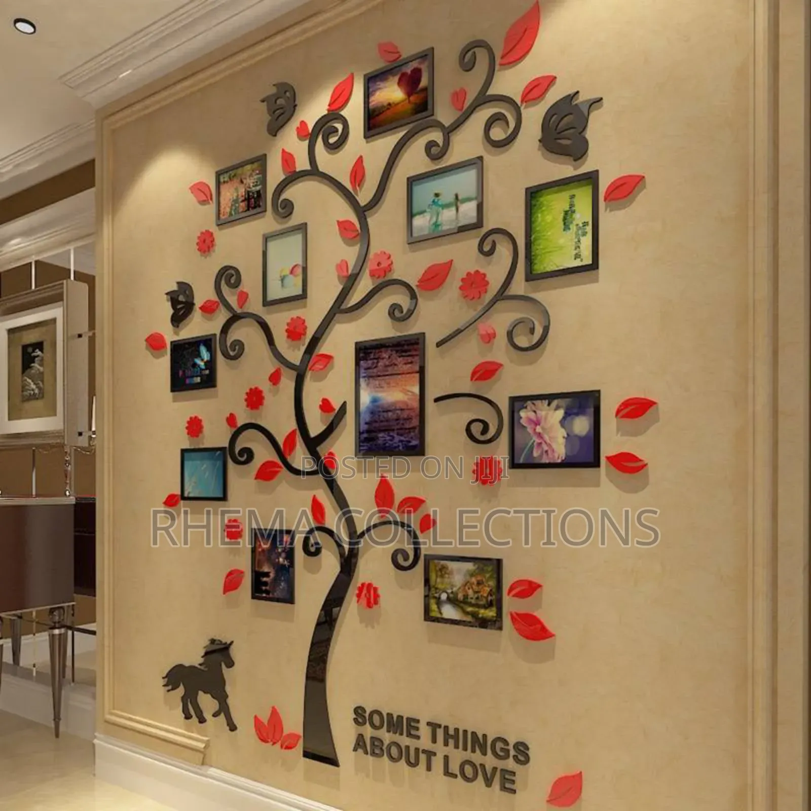 143*160cm 3d Family Photo Frame Tree Home Decor Wall Sticker