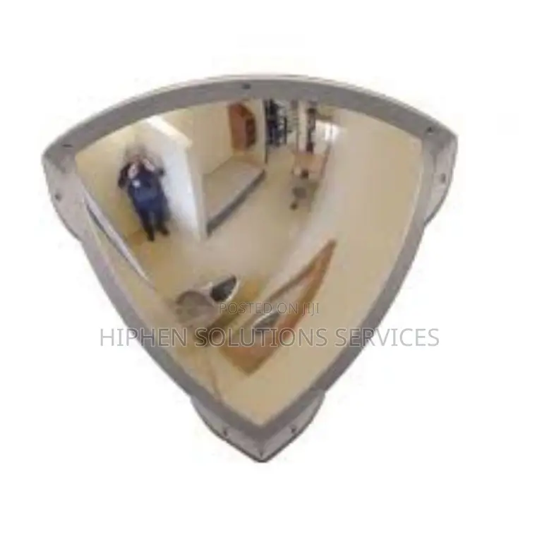 Silver Convex Mirror, Indoor, Quarter Dome, 90 Degree
