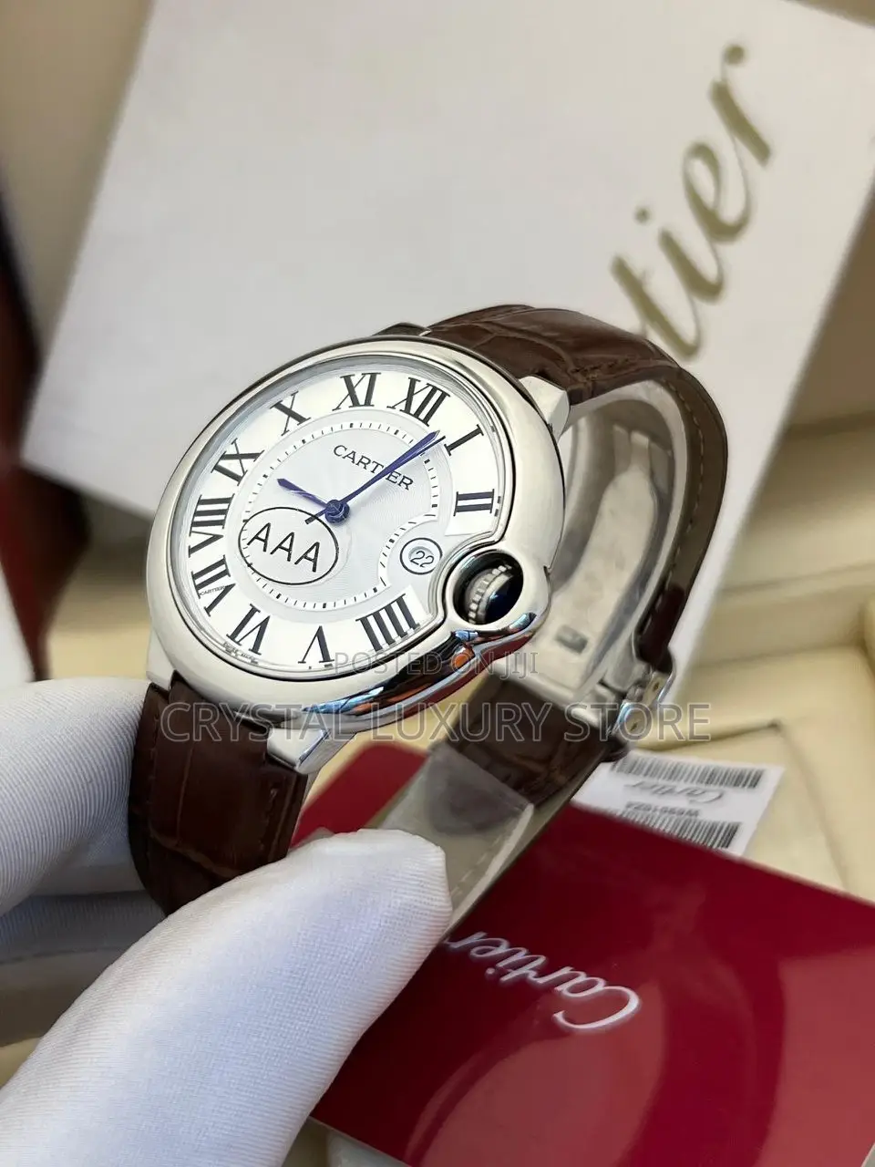Cartier Quality Luxury Unisex Leather Wristwatch