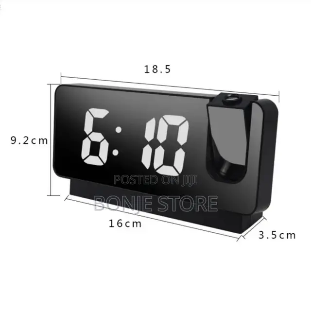 Digital Alarm Clock Led Screen Projection Desktop Clock