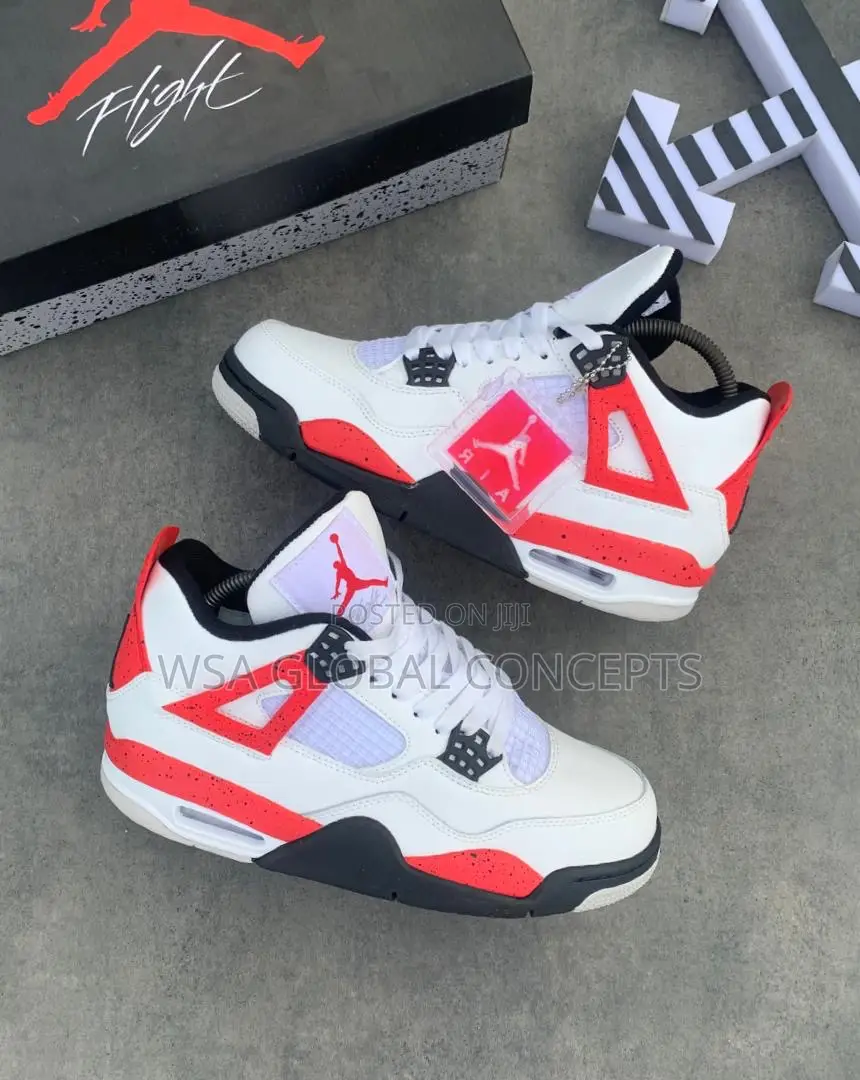 Air Jordan 4 Retro Red Cement Sneakers