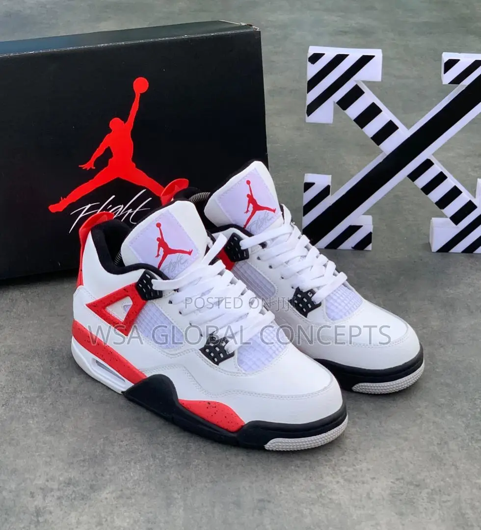 Air Jordan 4 Retro Red Cement Sneakers