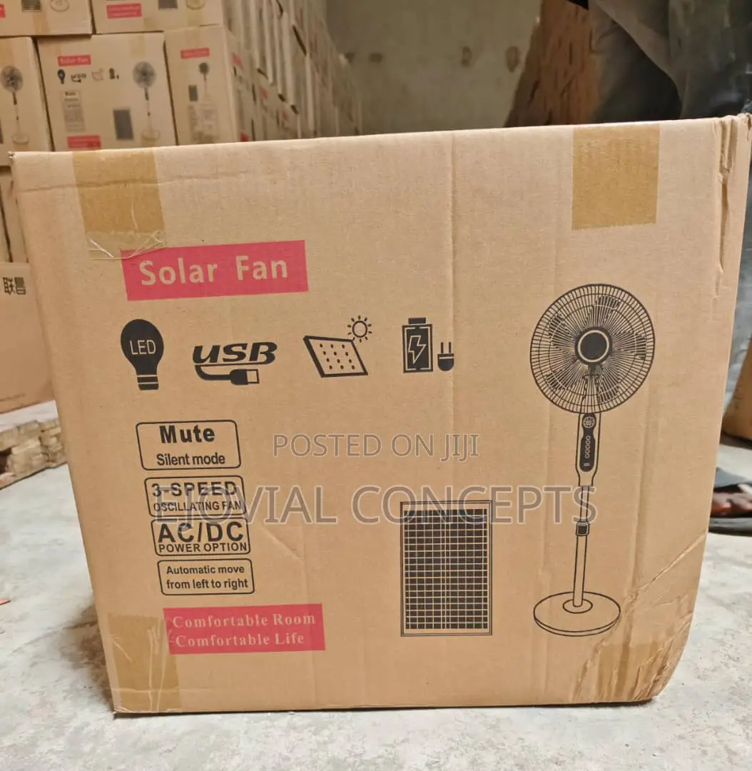 16inches Rechargable Solar Fan With LED Light and 20W Panels