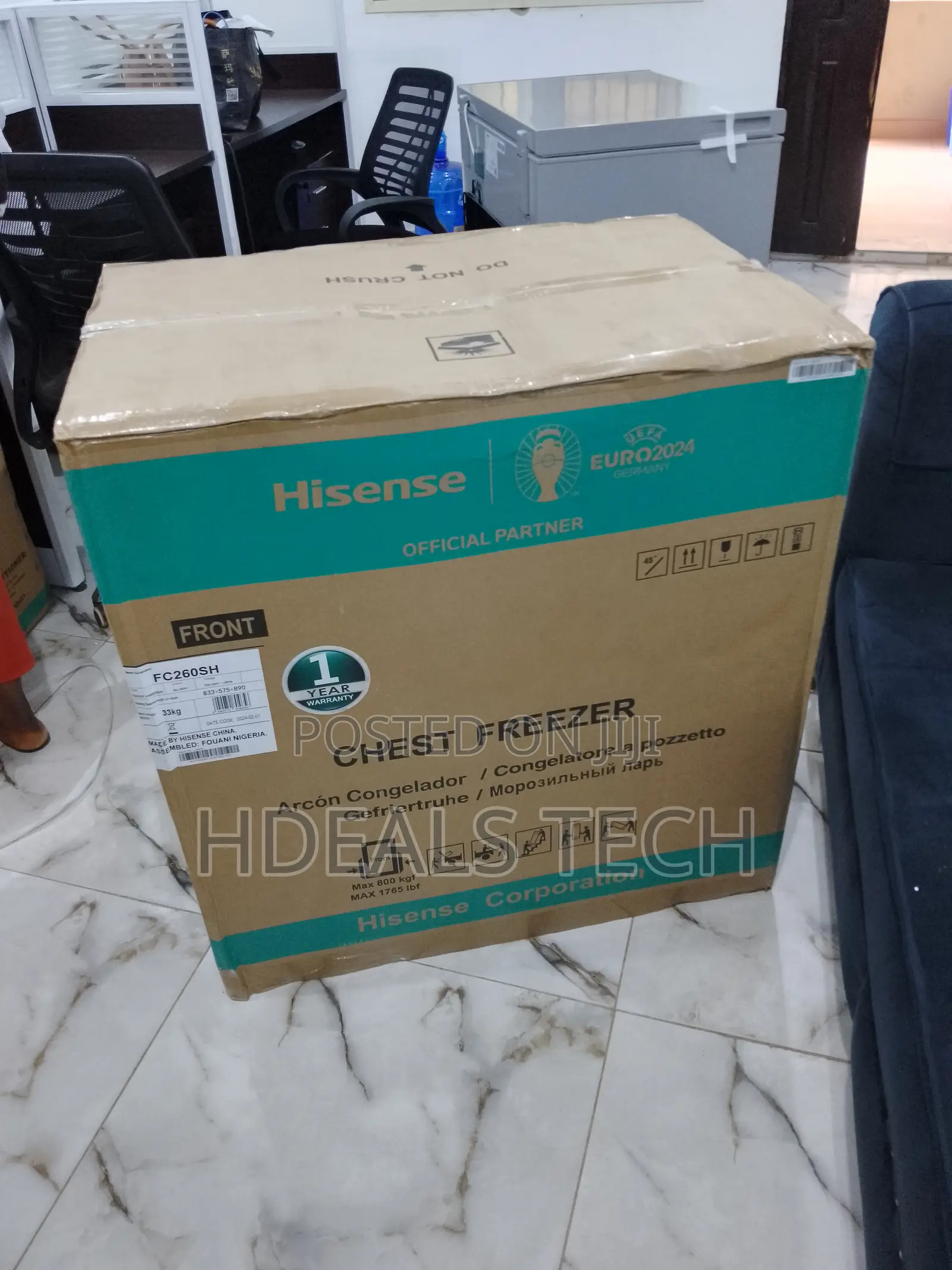 Hisense 198 Litres Chest Freezer Silver| FRZ FC 260SH