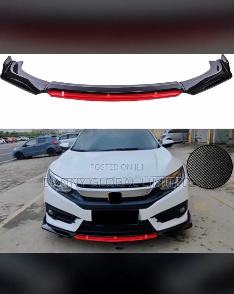 Red With Black Universal Front Bumper Padded