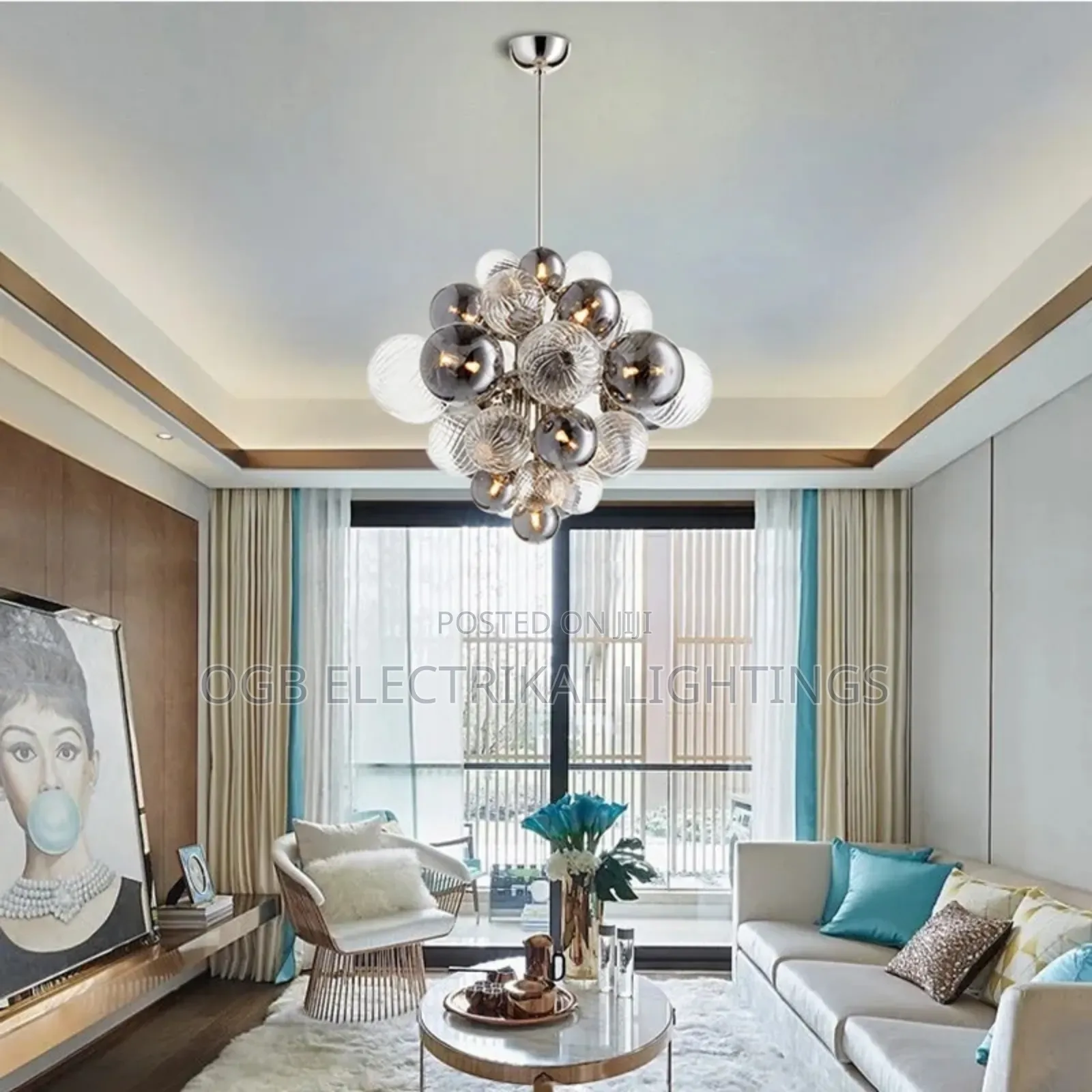 Designer New Glass Ball Bubble Chandelier