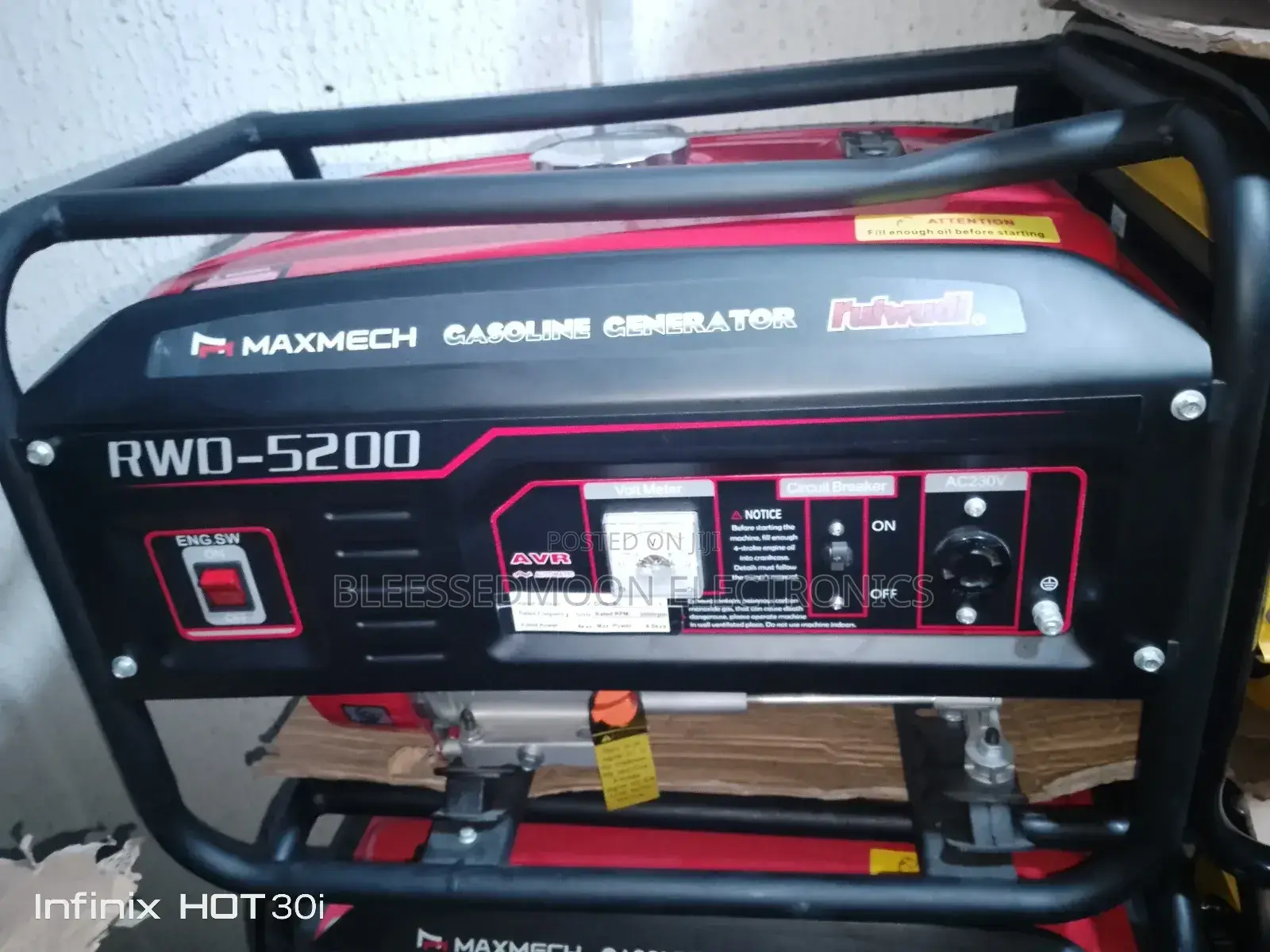 Maxmech Cooper Coil Italian Generator 5kva 3 Years W