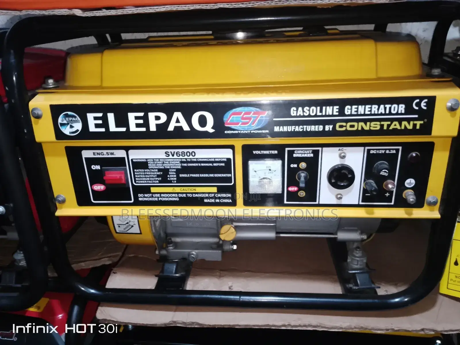Elepaq Constant Pure Cooper Coil Generator 4.5kva 3 Yrs W