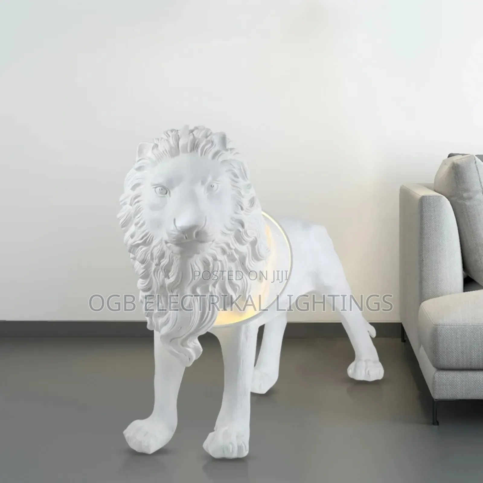 Nordic Lion Sculpture Floor Lamp