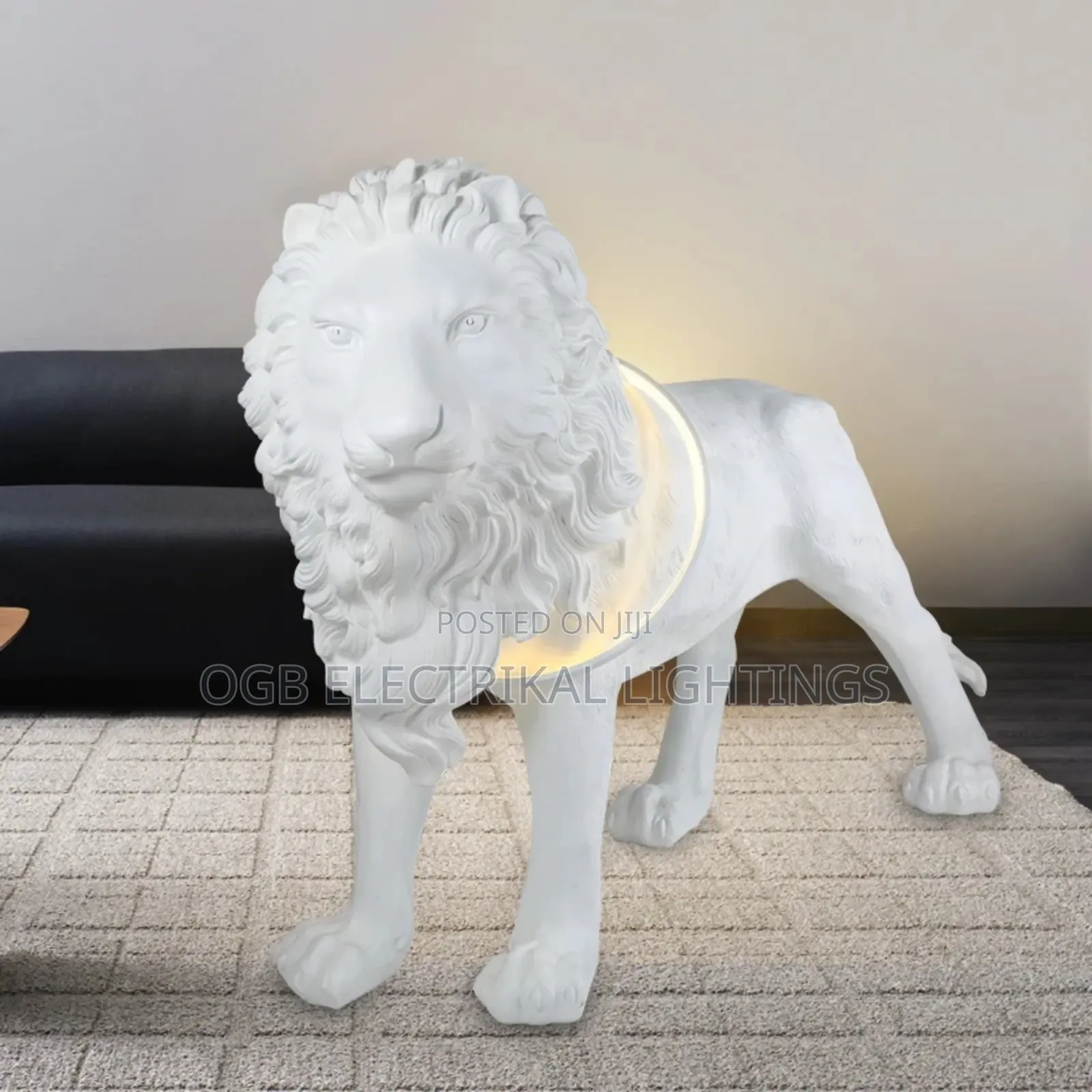 Nordic Lion Sculpture Floor Lamp