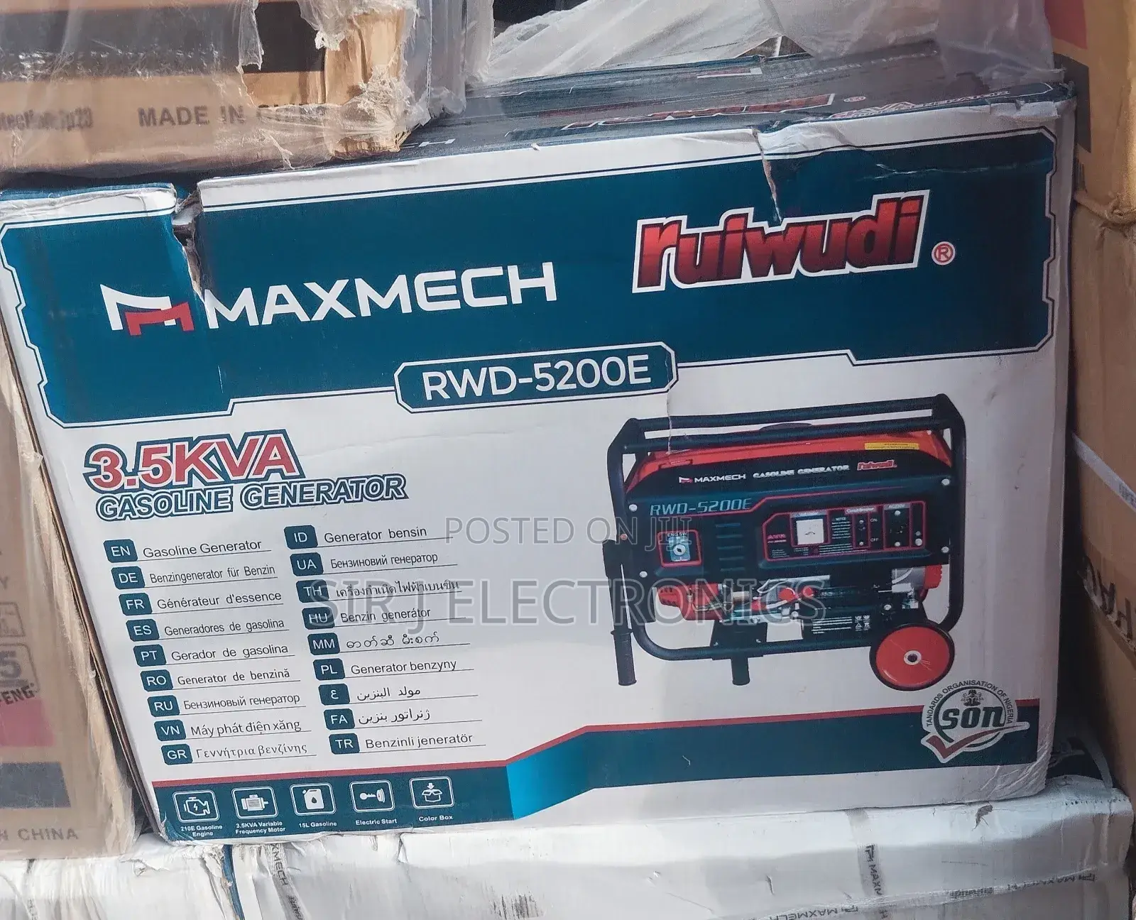 3.5kva Maxmech Keystart Petrol Generator 100% Copper Coil
