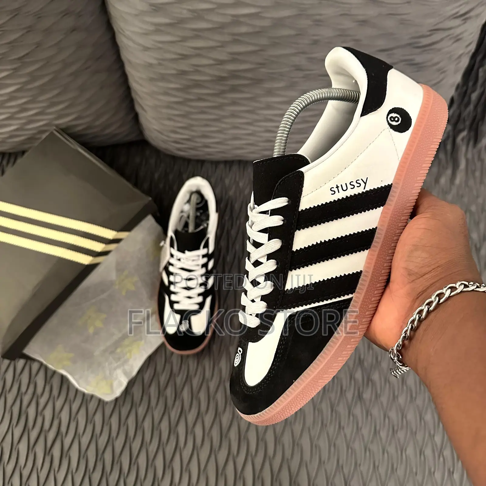 Original Stüssy X Adidas Samba Og Black Sneakers