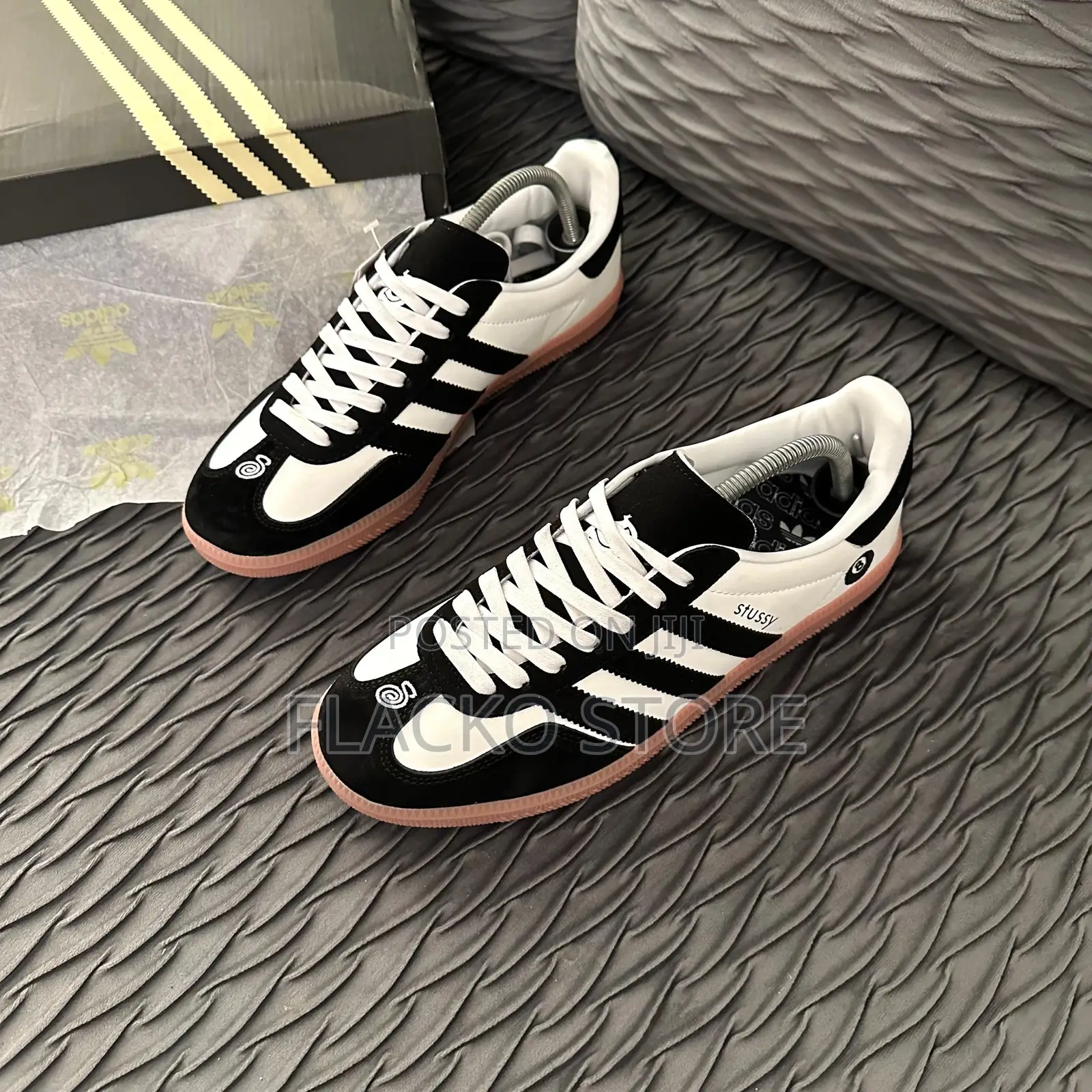Original Stüssy X Adidas Samba Og Black Sneakers