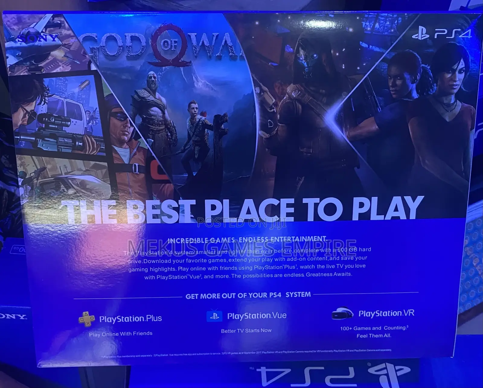 Ps4 Slim Console+ 10 Installed Games Both Fc25,Mk, Others