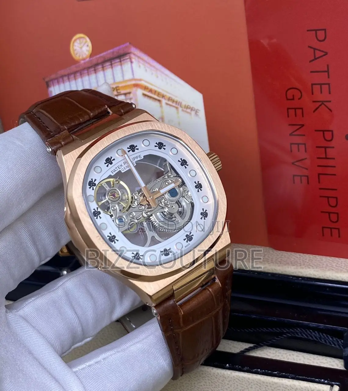Original PATEK PHILIPPE Skeletal Mechanical Brown Watch
