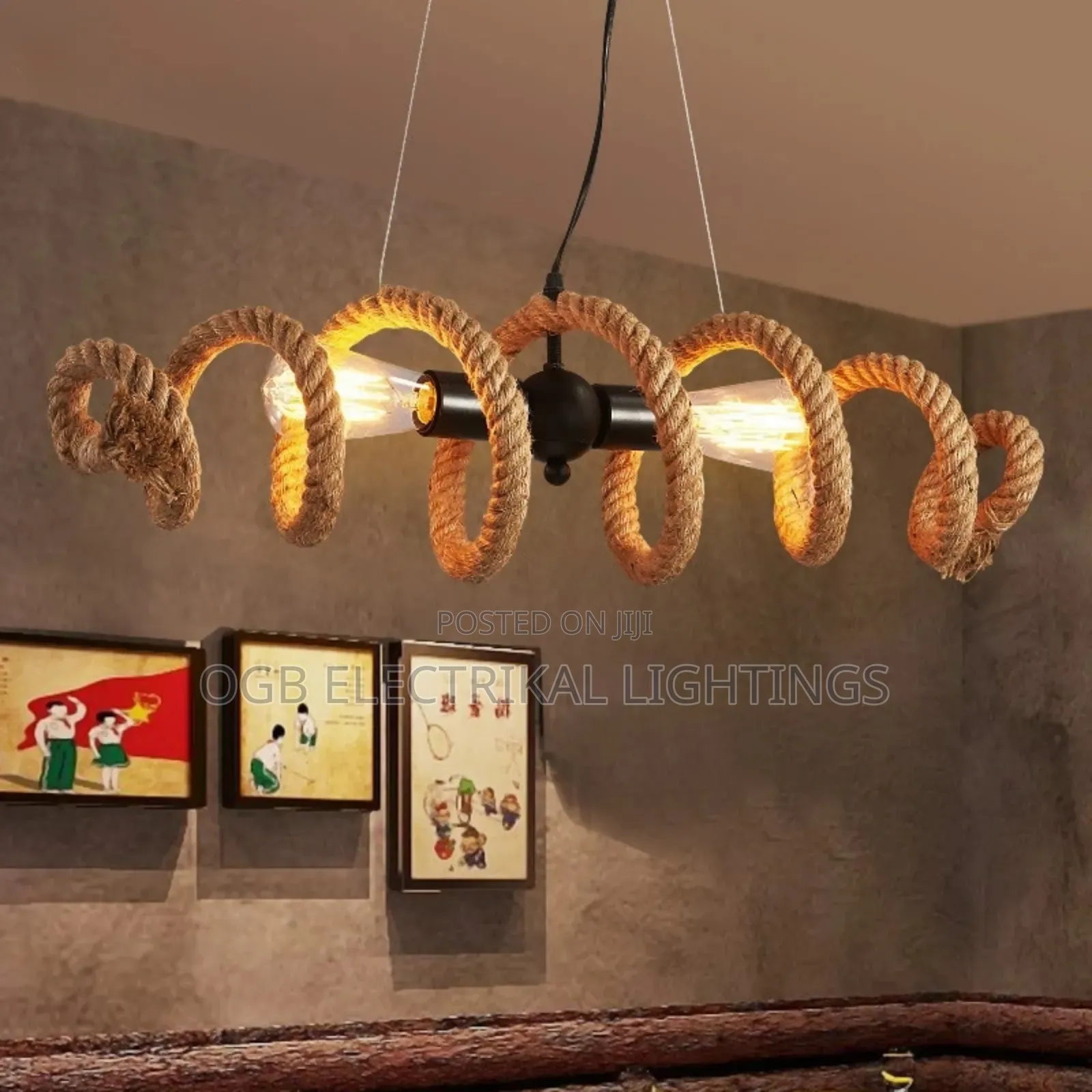 Hemp Rope Chandelier