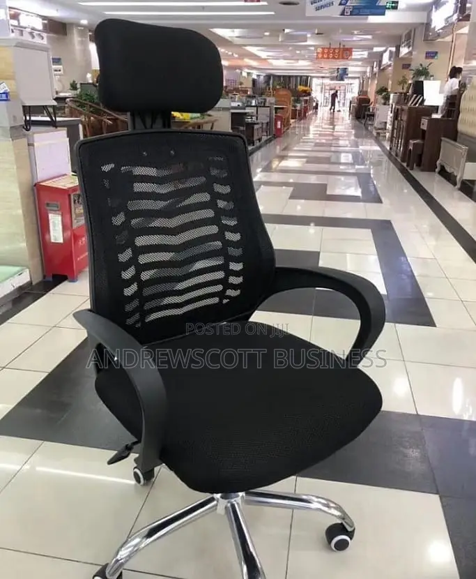 Secretary Net Chair With Headrest
