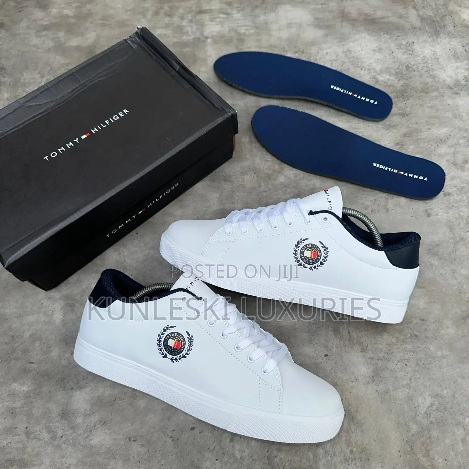 Original Tommy Hilfiger White Leather Sneakers