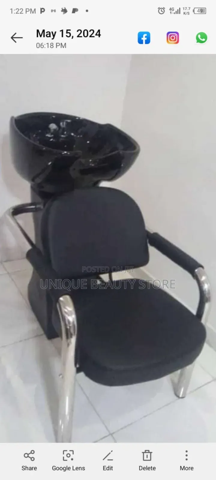Quality Leather Salon Washing Basin With Chair
