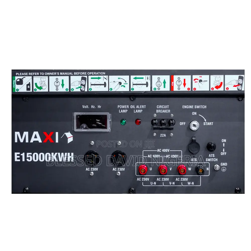 Maxi E15000KWH Generator 18.75 KVA - 3 PHASE