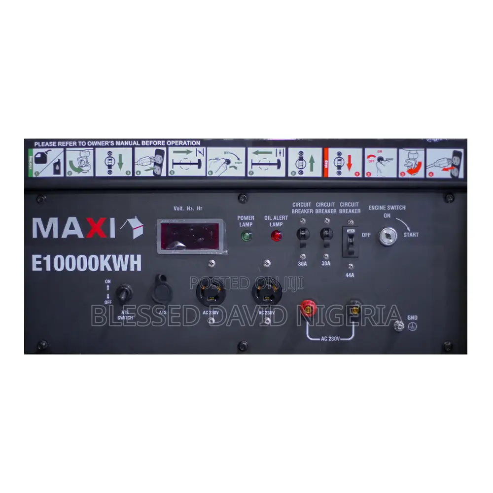 Maxi E10000KWH, 12.5kva (10kw) Heavy Duty Petrol Generator