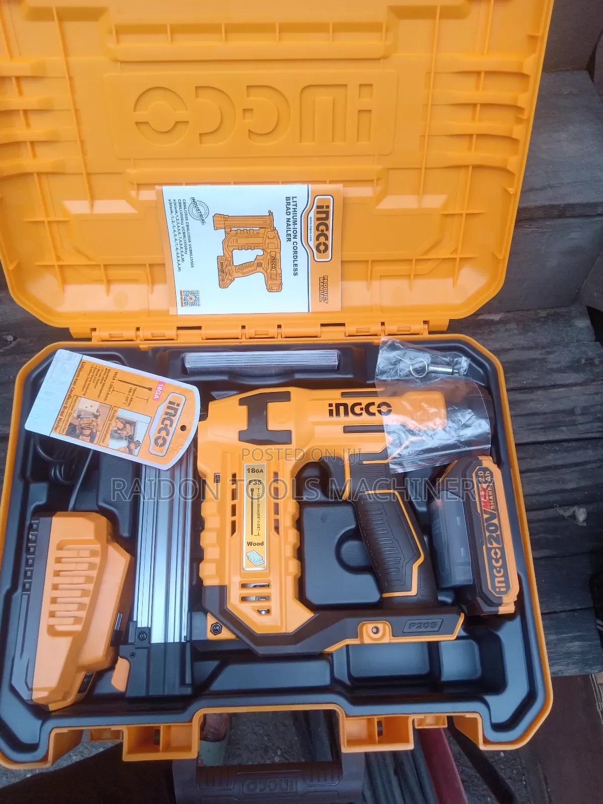 F 35, Cordless Nailer Machine, Ingco