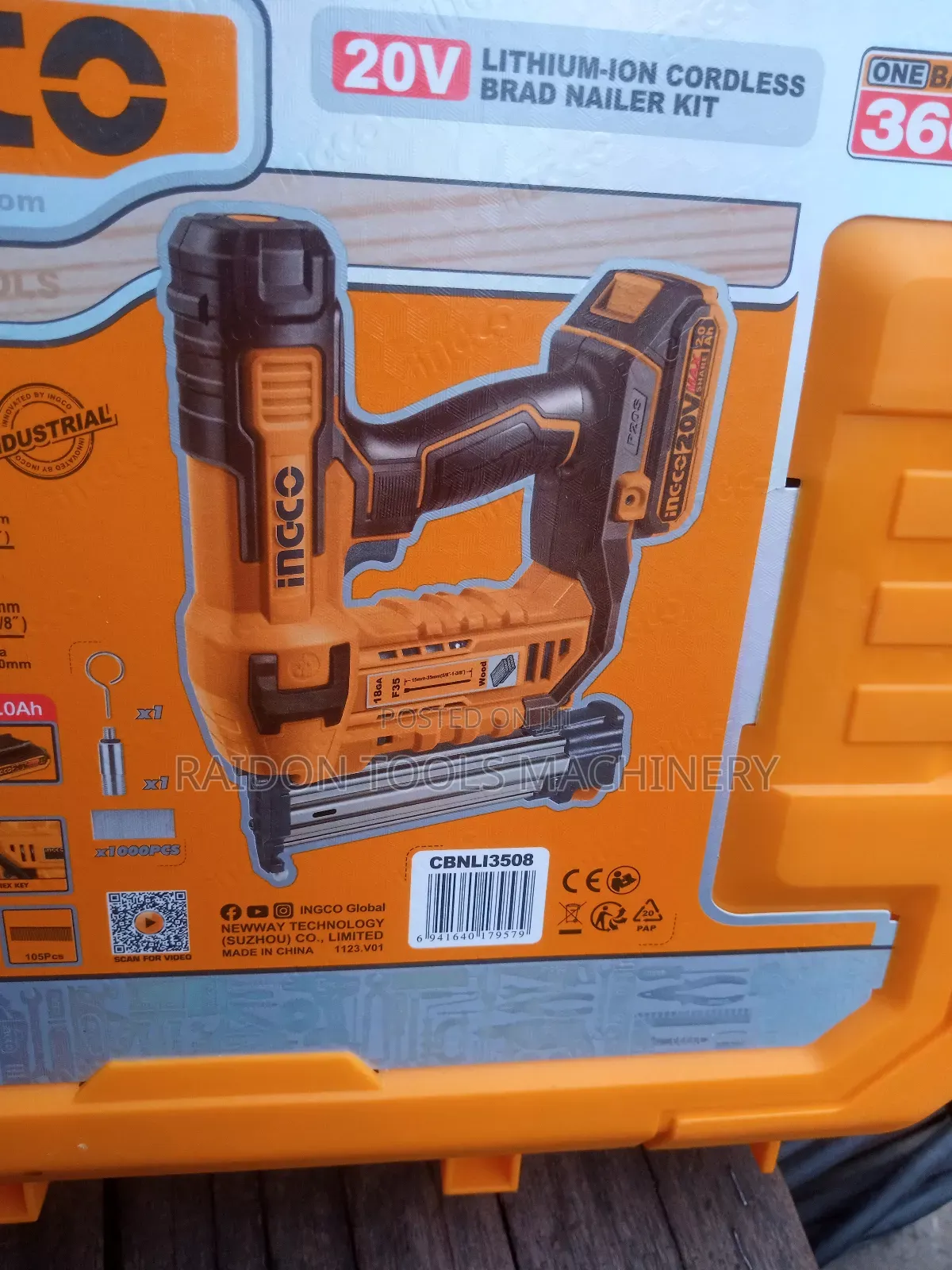 F 35, Cordless Nailer Machine, Ingco