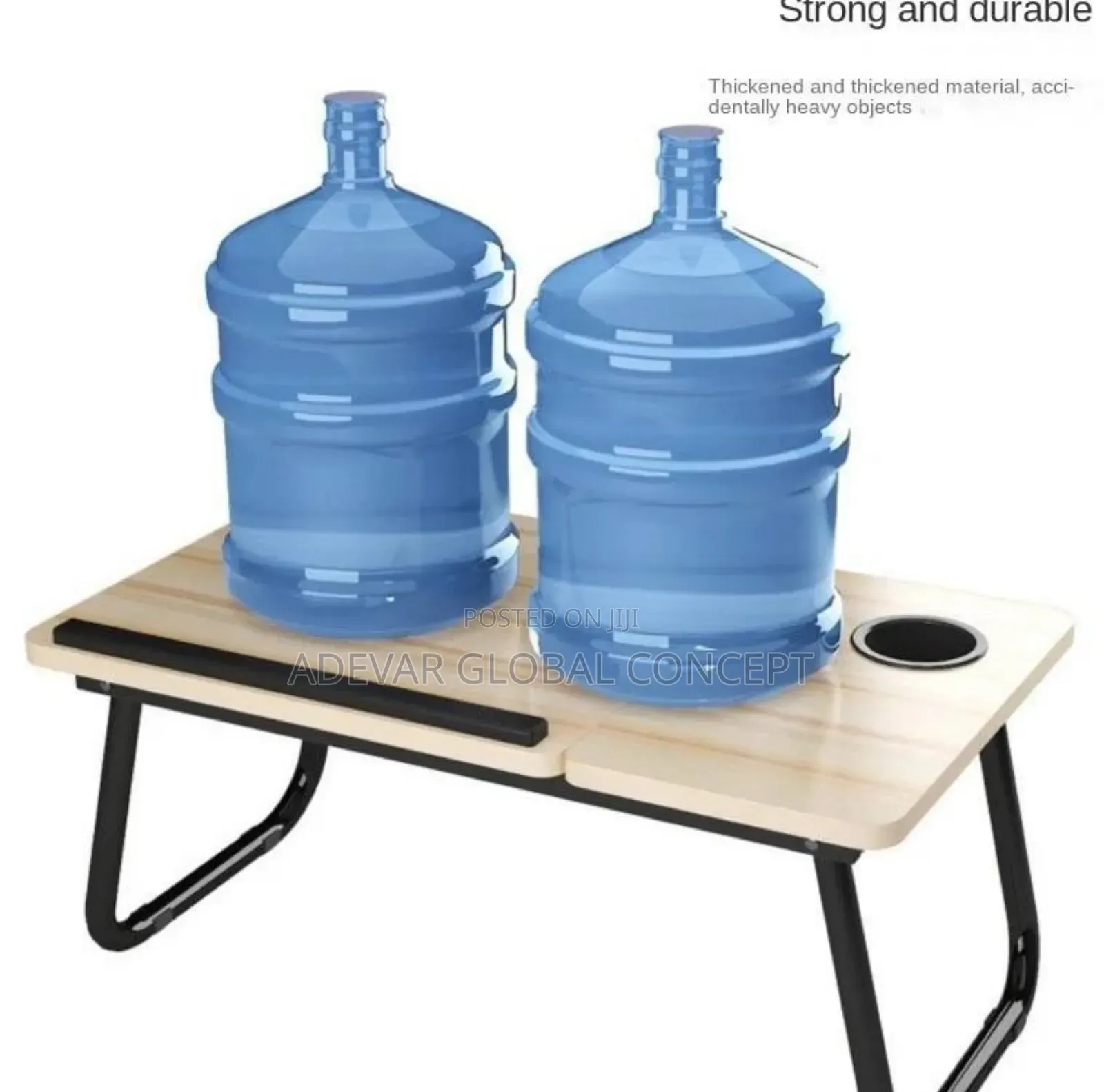 Folding Laptop Desk Adjustable Table With Cup Holder