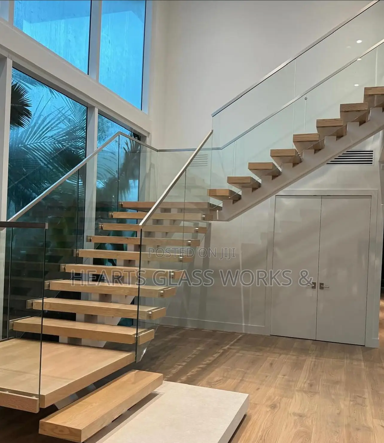 Stand Off Stairs Glass Rail System (Wood Wrought)