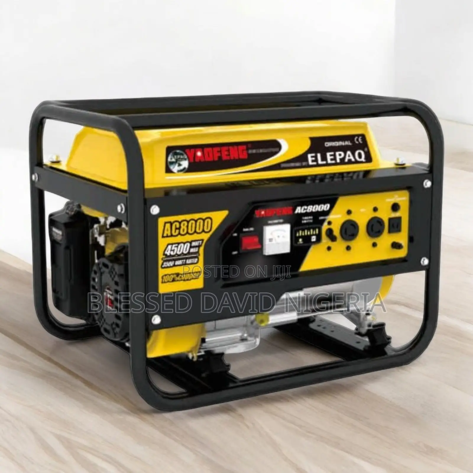 Elepaq Yoafeng AC8000, 4.3kva (3500w) Manual Generator
