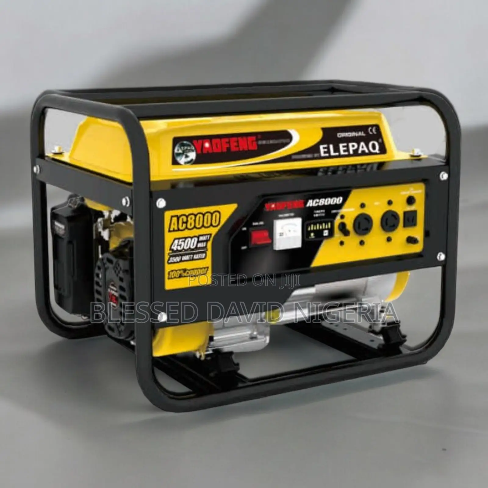 Elepaq Yoafeng AC8000, 4.3kva (3500w) Manual Generator