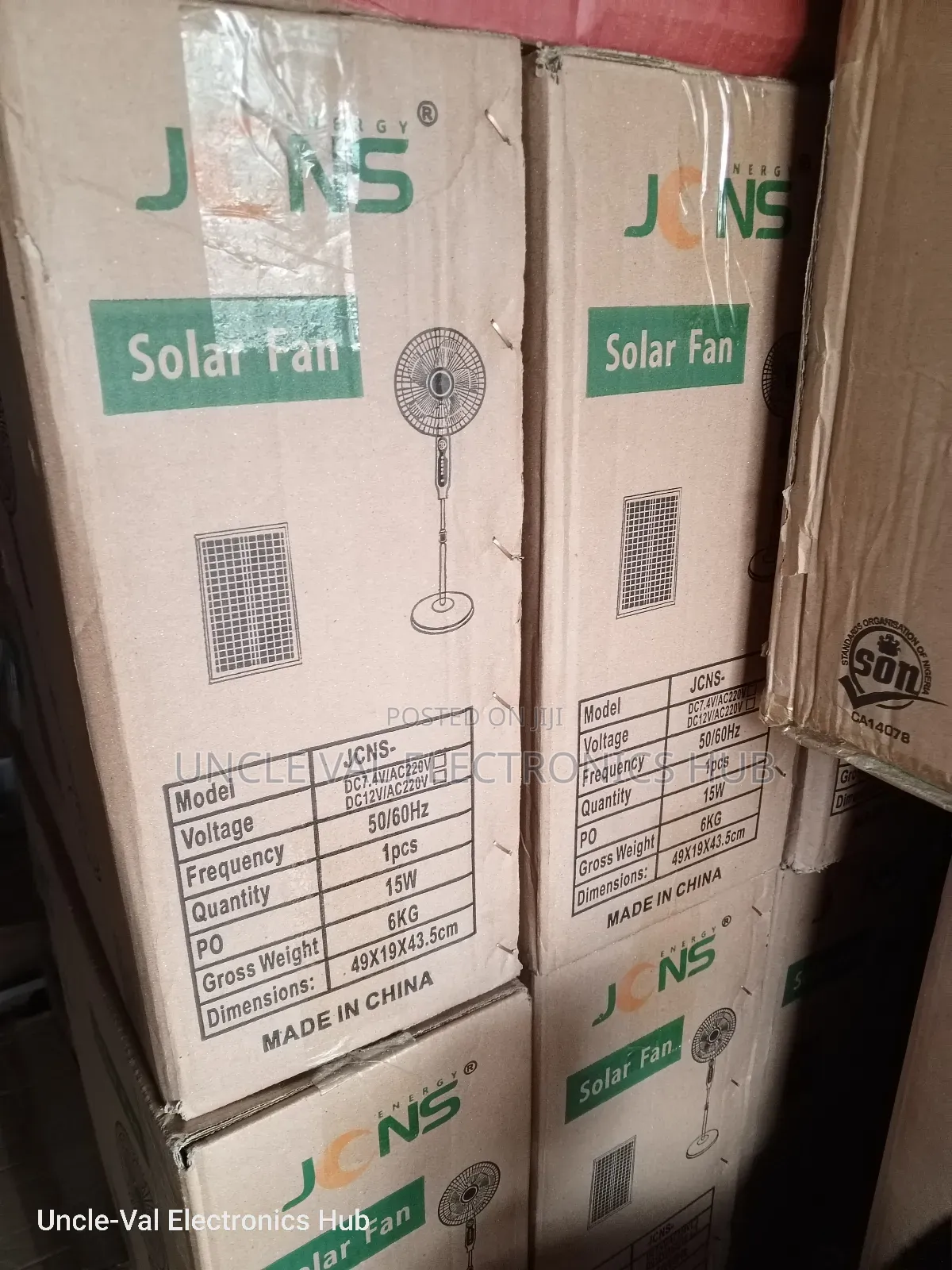 JCNS 16" Solar Fan