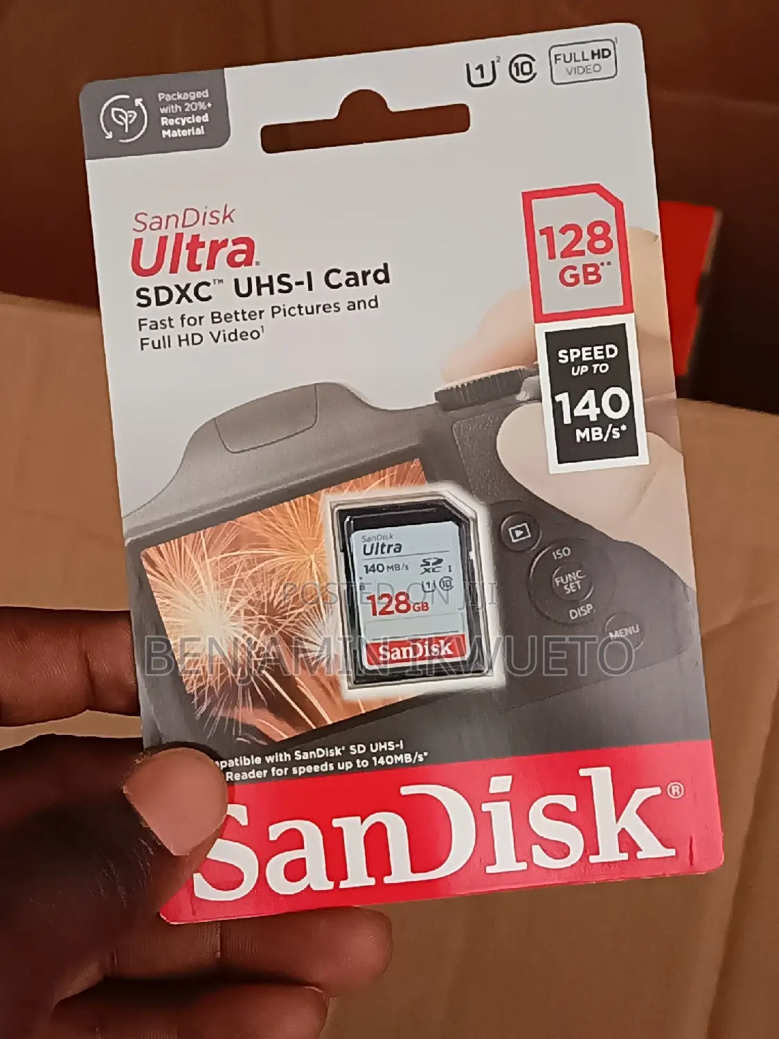 128 Gig Sandisk Ultra, Up to 140mb/S