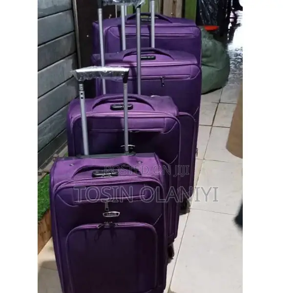 Purple Set of Leather Travelling Box