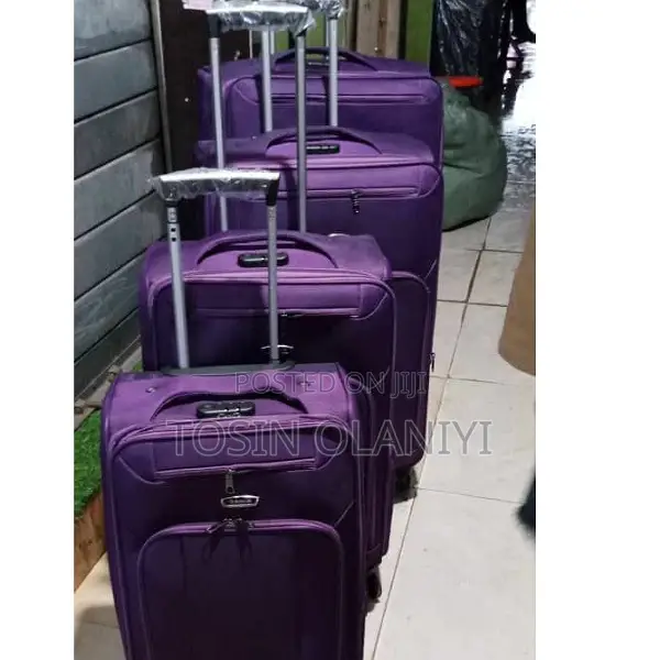 Purple Set of Leather Travelling Box