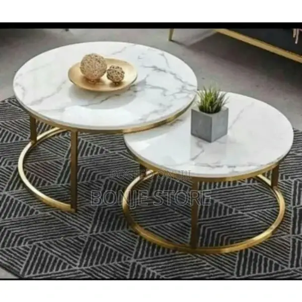 2pcs Marble Colour Top Nordic Center Table