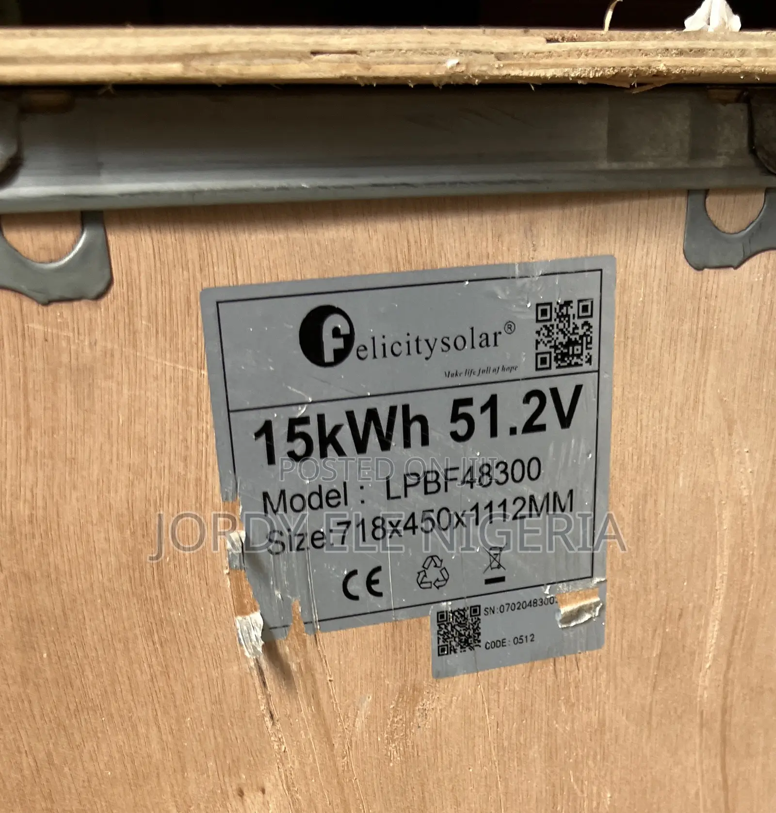 Felicity Lithium Battery 15kwh 51.2V (15kw 48V).