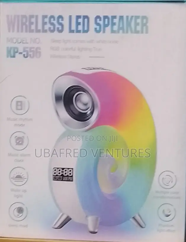 Kp-556 Wireless Led Speaker With Digital Alarm Clock