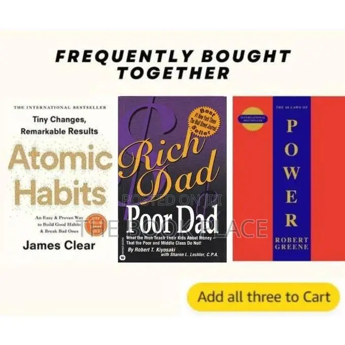 Atomic Habits + Rich Dad Poor Dad + The 48 Laws Of Power
