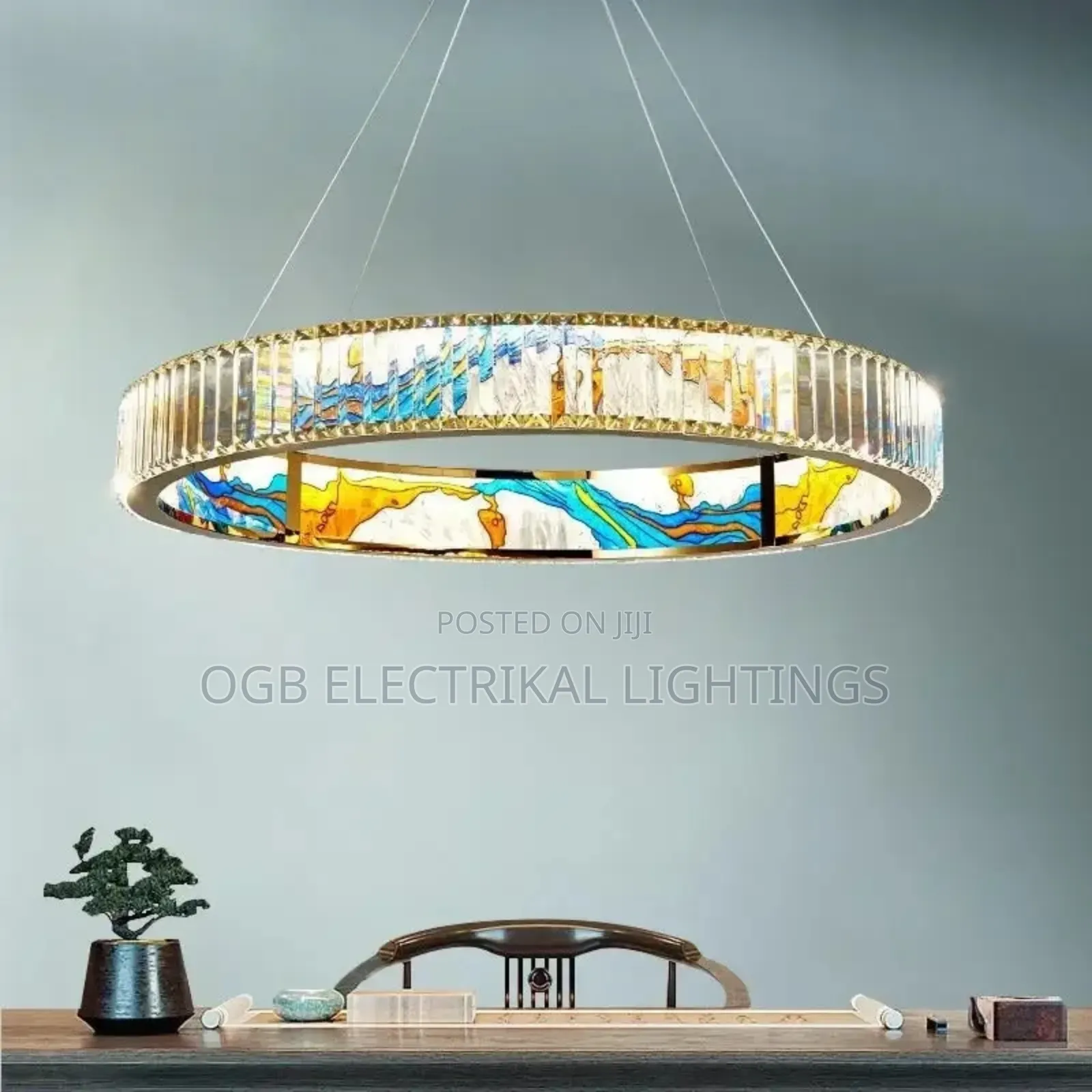Modern New Enamel Color Chandelier