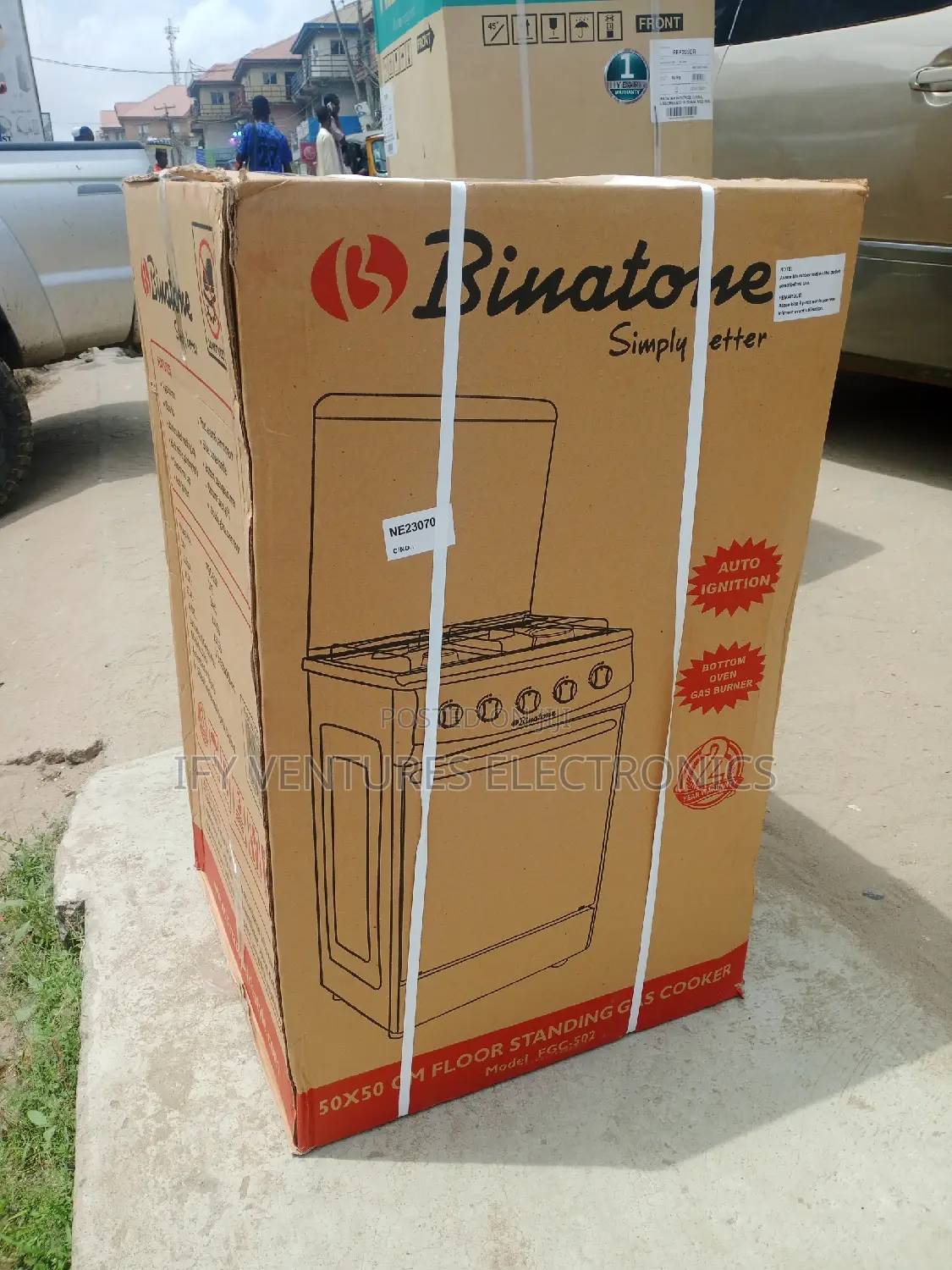 50*50cm Binatone 4 Burner Gas Cooker.