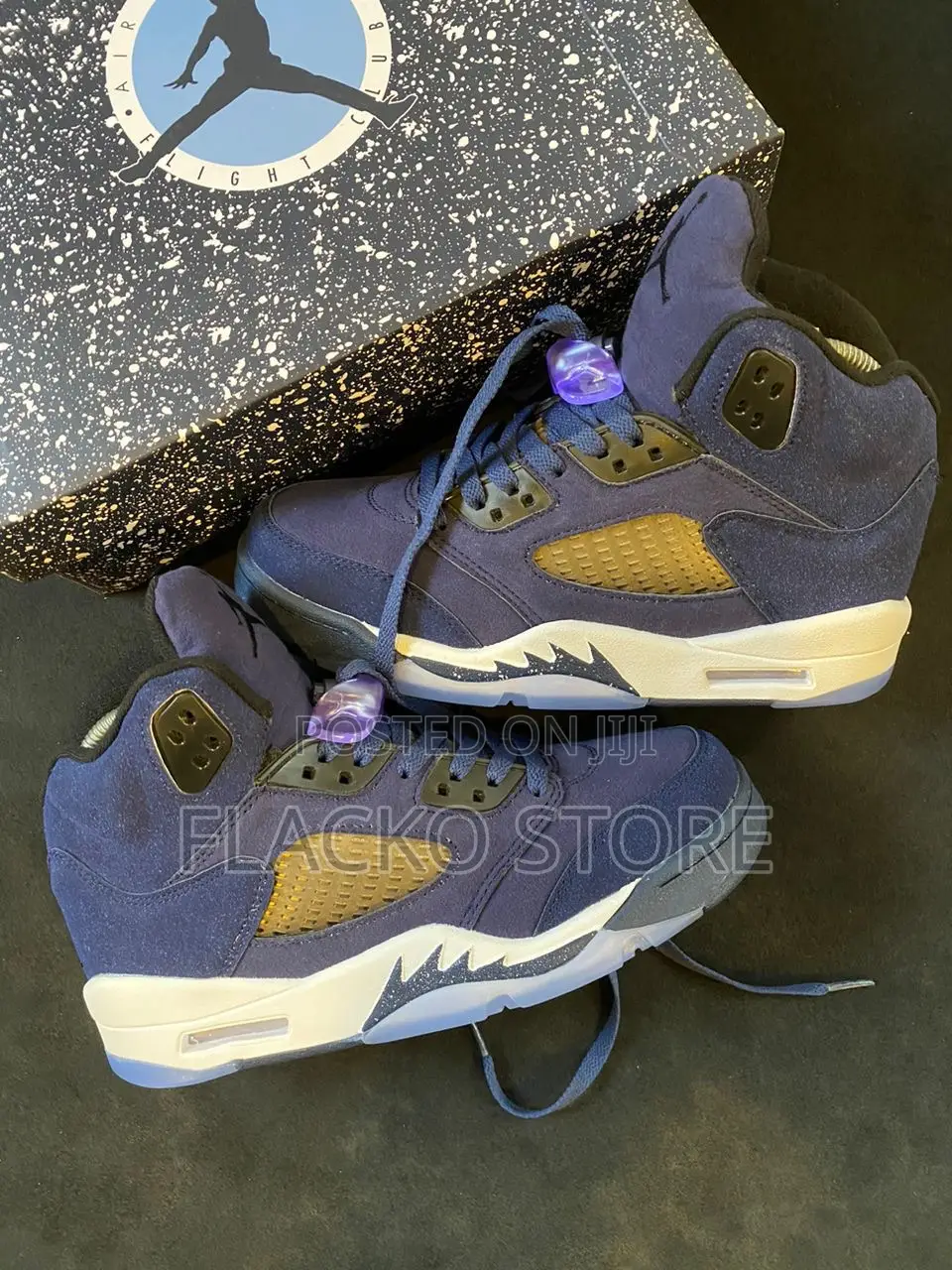 Original Air Jordan 5 Retro Midnight Navy Sneakers
