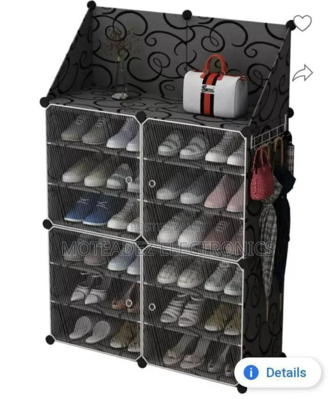 6 Layers Luxury Detachable Strong Quality Plastic Shoe Rack