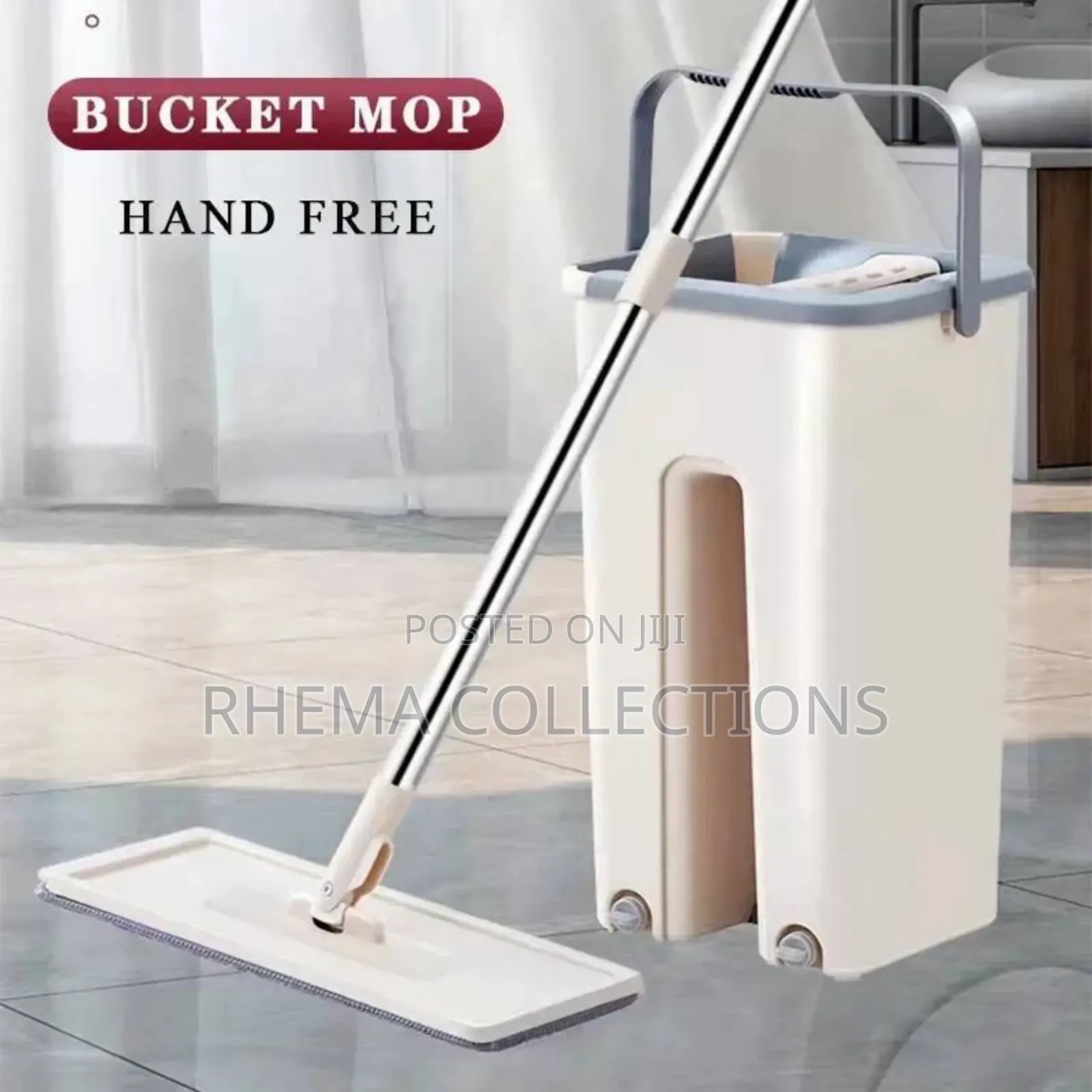 360 Degree Rotating Flat Mop and Bucket Set