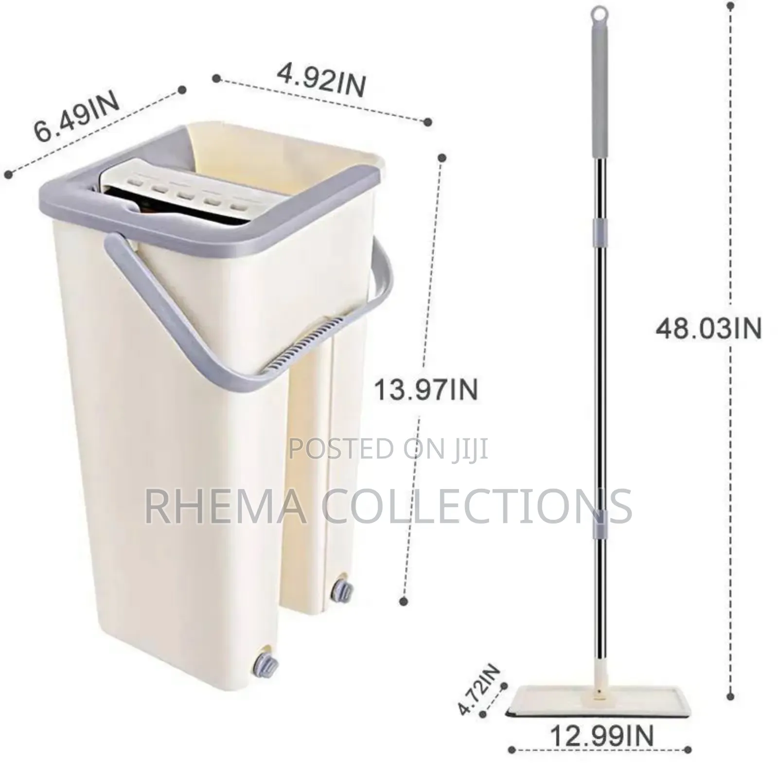 360 Degree Rotating Flat Mop and Bucket Set