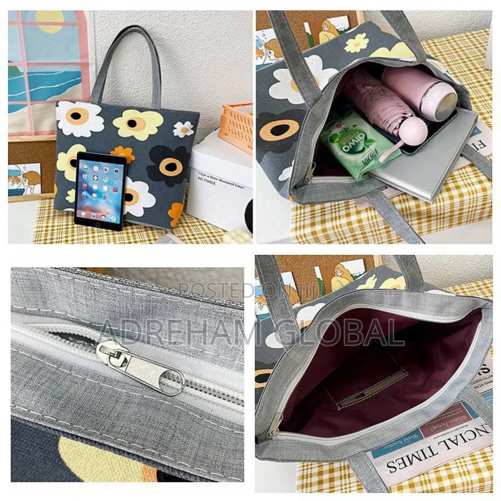 Women's Shoulder Bag Pattern Small Canvas Shopping Bag