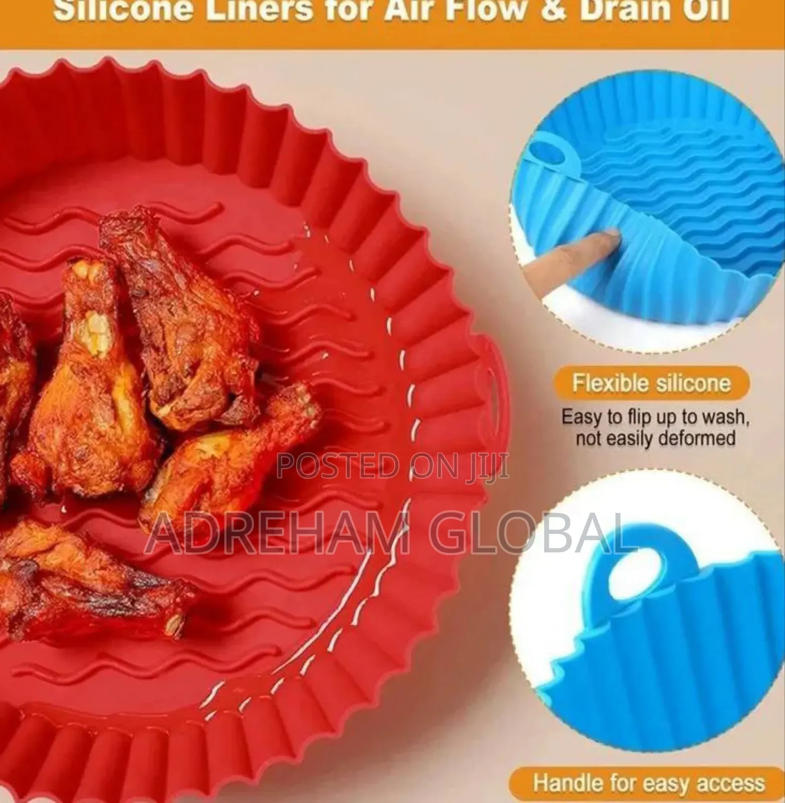 Silicone Air Fryer Baking Tray Reusable Silicone Baking Pan