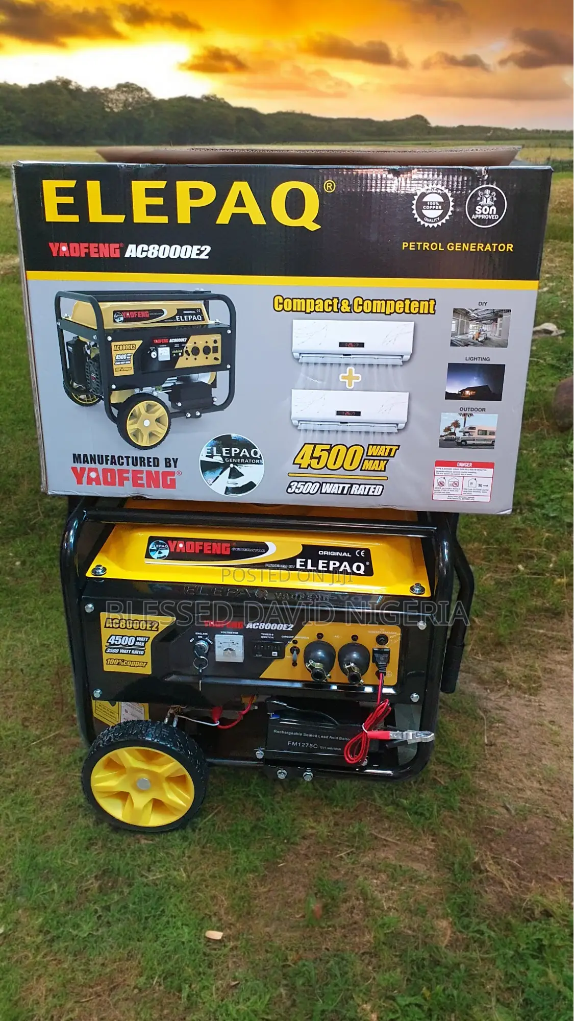 Elepaq AC Master, 4.3kva Key Starter Generator With Timer