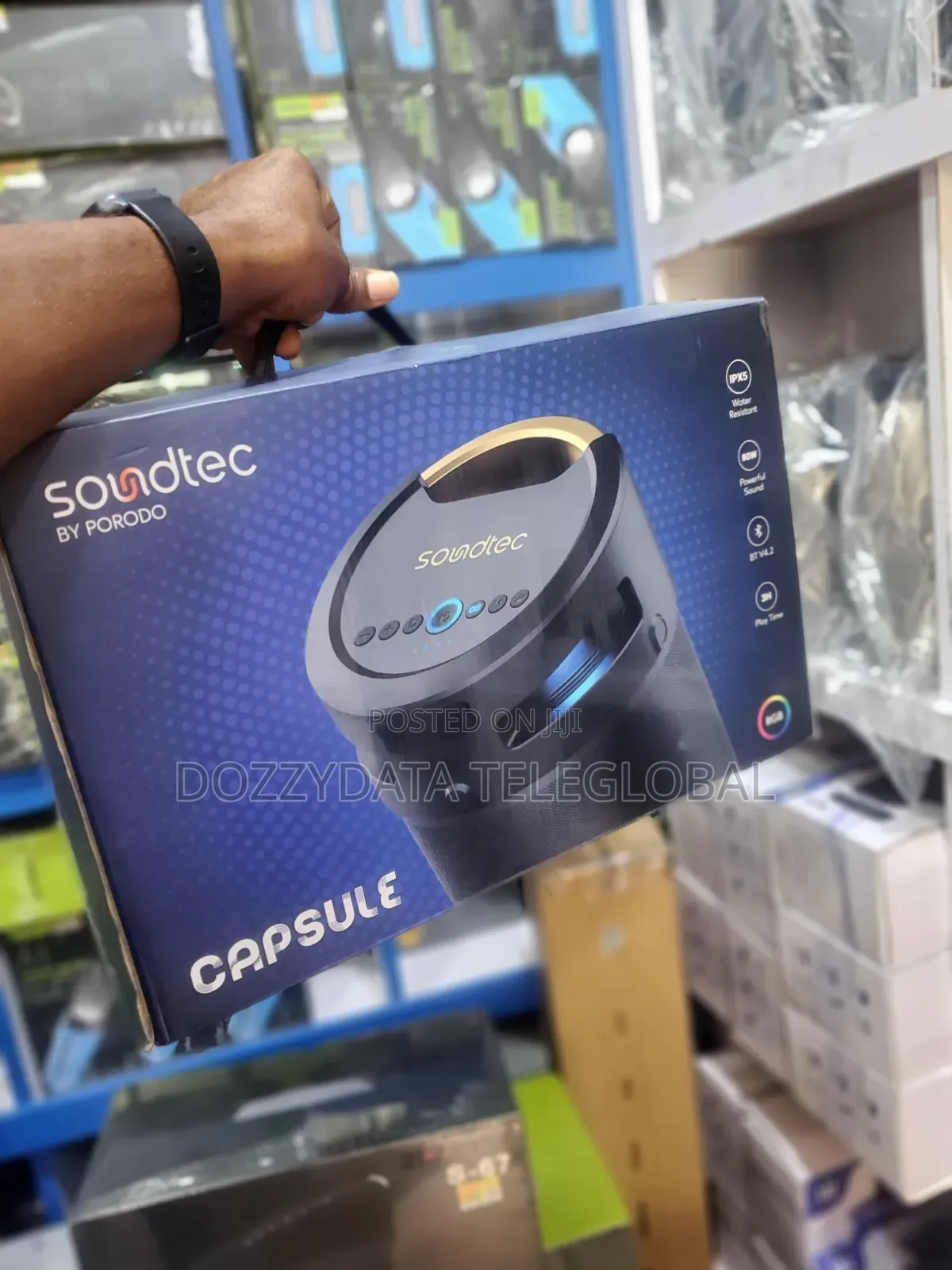 Porodo Soundtec Capsule Speaker 80W Powerful Sound
